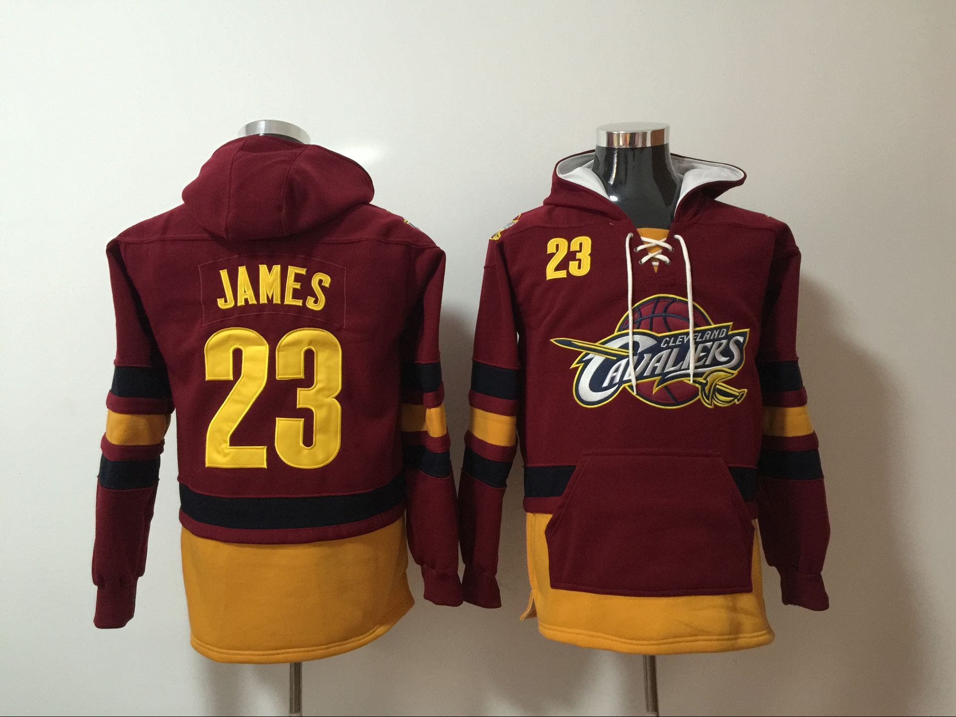 Men 2017 NBA Cleveland Cavaliers 23 James red Hoodie